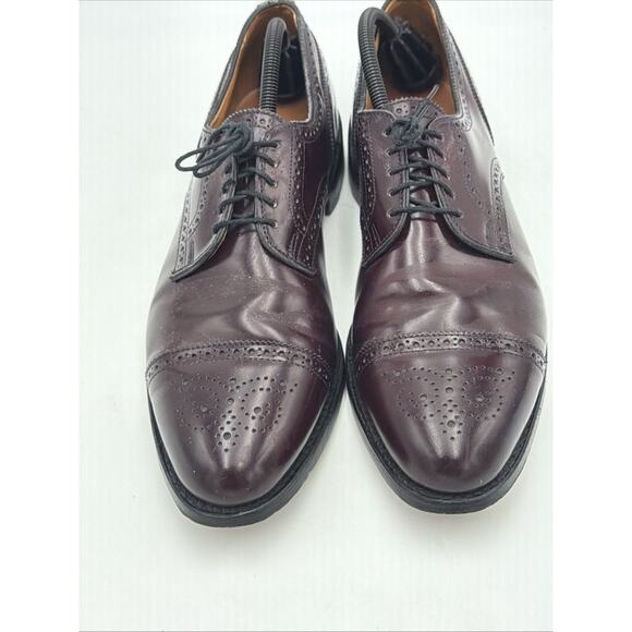 ALLEN EDMONDS Mens Dress Shoes Black Cherry Burgundy Leather Oxfords Size 11.5 R main image 6